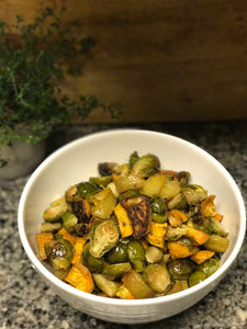 Garlic with Rosemary Oil with Oven Roasted Veggies