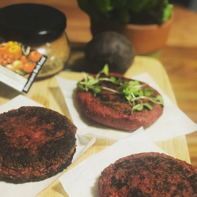 New England Barbecue Beet Burgers