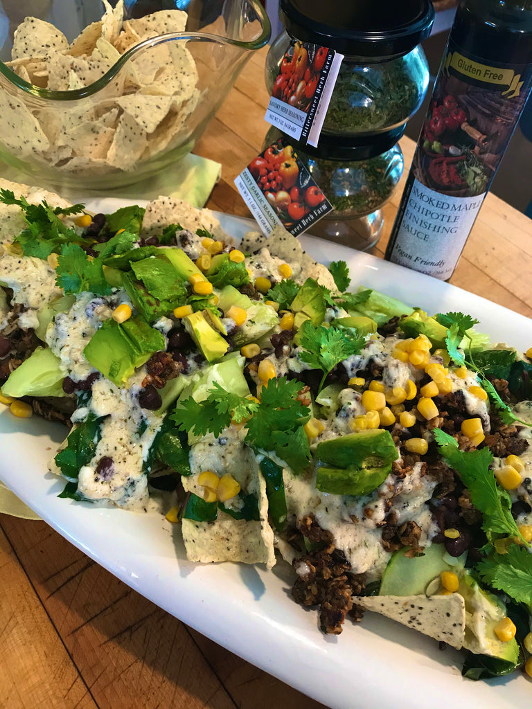 Blue Zone inspired Nachos – Bittersweet Herb Farm