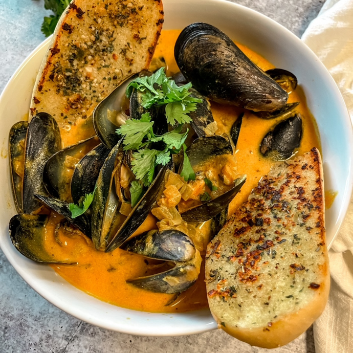 Spices of India Curried mussels