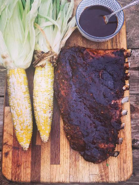 Grilled Smoked Maple Chipotle Ribs